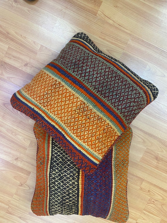 Two Turkish Pillows - Square - 15" x 15"