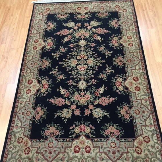 3'9" x 6' Sino Chinese Oriental Rug - Wool & Silk Pile - Hand Made