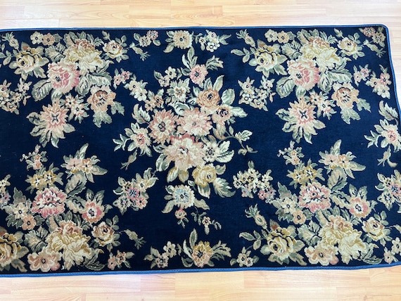 3' x 5'2" Indian Floral Oriental Rug - Tufted - 100% Wool