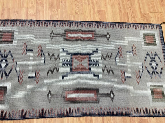2'4" x 4'4" Native American Navajo Flat Weave Oriental Rug - Kilim - Hand Made