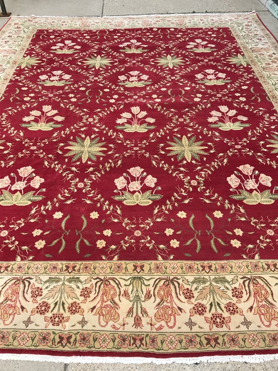 12' x 14'7" Pakistani Peshawar Oriental Rug - Vegetable Dye - Hand Made - 100% Wool