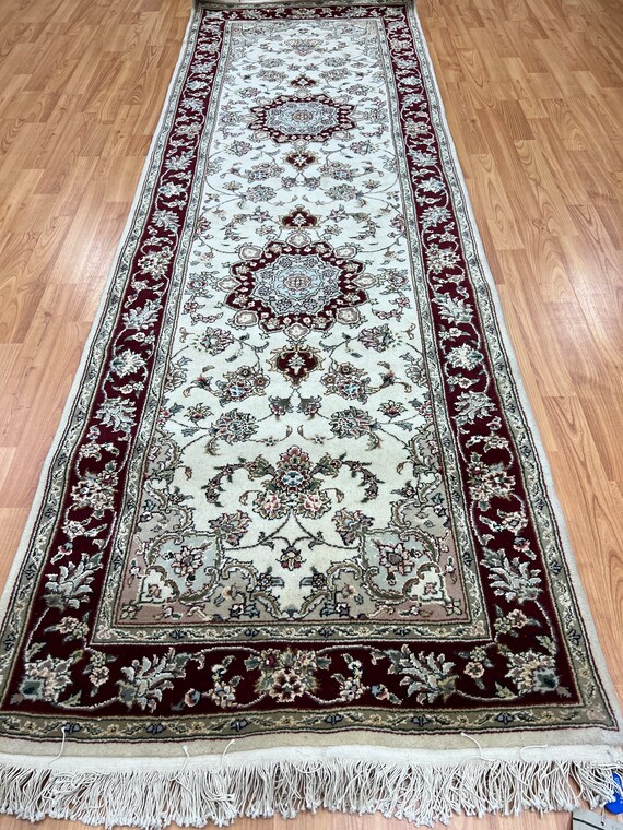 2'7" x 8' Sino Chinese Oriental Rug Floor Runner - Hand Made - Wool and Silk