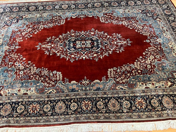 7'6" x 11' New Sino Chinese Oriental Rug - Silk Pile - Hand Made - 300 KPSI