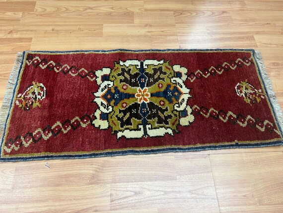 1'2" x 2'9" Antique Turkish Oriental Rug - 1920s - Hand Made - 100% Wool