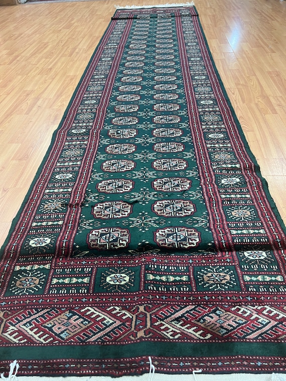 2'6" x 10'6" New Pakistani Bokhara Floor Runner Oriental Rug - Hand Made - 100% Wool