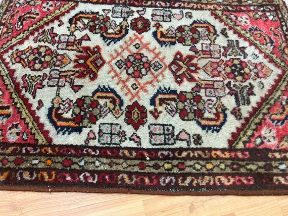 2'1" x 2'9" Antique Turkish Oriental Rug - 1920s - Hand Made - 100% Wool