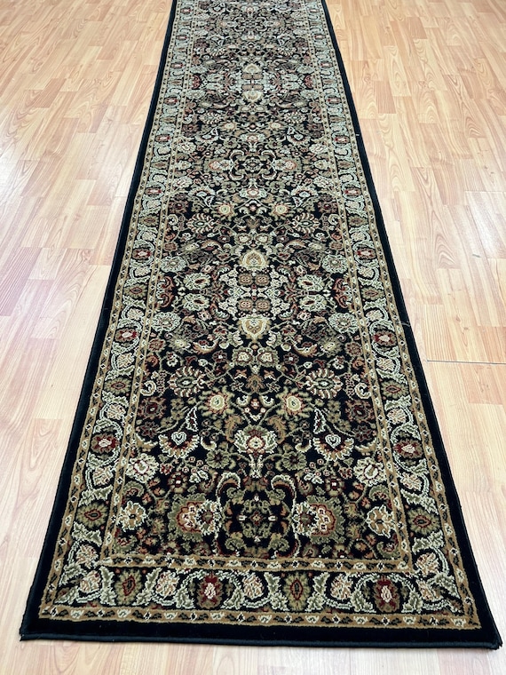 2'3" x 12' Turkish Mohal Floor Runner Oriental Rug - 100% Wool - Floral