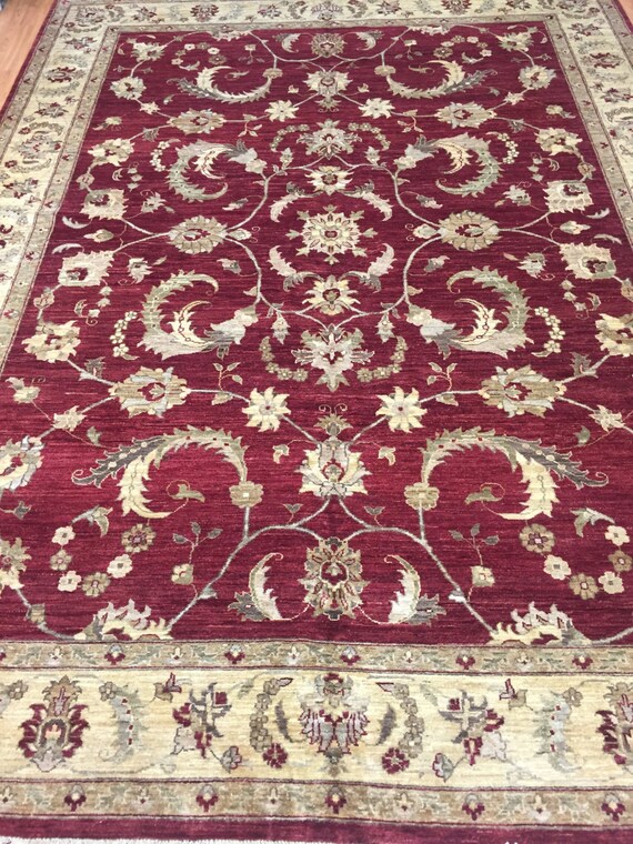 8'10" x 11'10" Pakistani Peshawar Oriental Rug - Hand Made - Vegetable Dye - 100% Wool