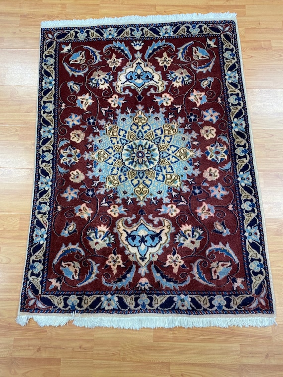 3' x 4'1" Turkish Oriental Rug - Full Pile - Wool and Silk - Hand Made