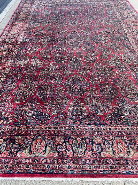 12' x 18'8" Antique Turkish Oriental Rug - 1920s - Hand Made - 100% Wool