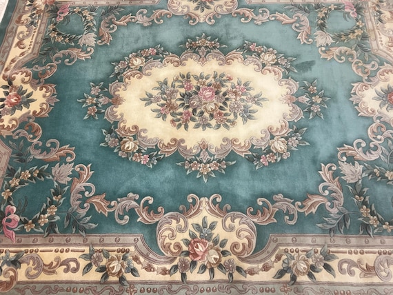 8' x 10' Chinese Aubusson Oriental Rug - Full Pile - Hand Made - 100% Wool