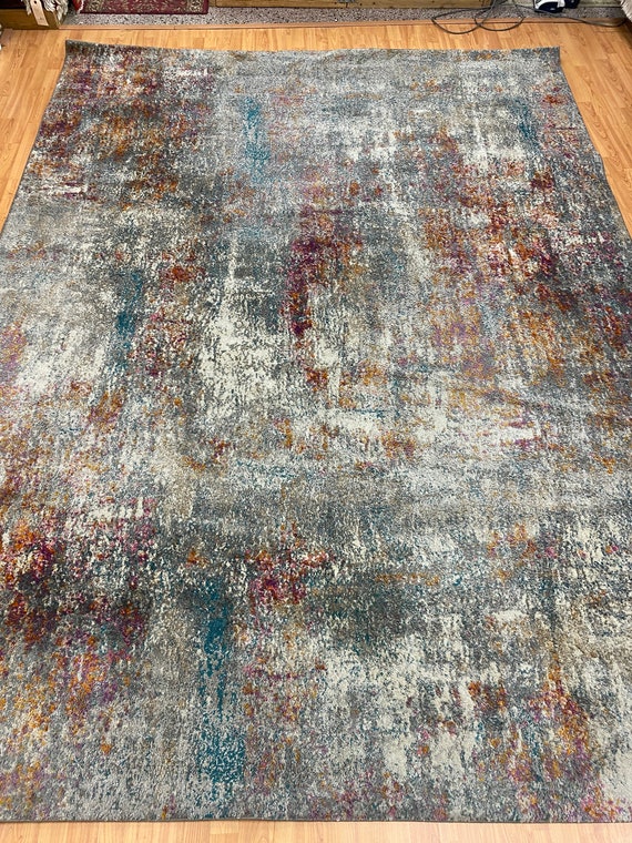 7'10" x 10'6" Modern Design Egyptian Oriental Rug - Full Pile - Wool and Silk