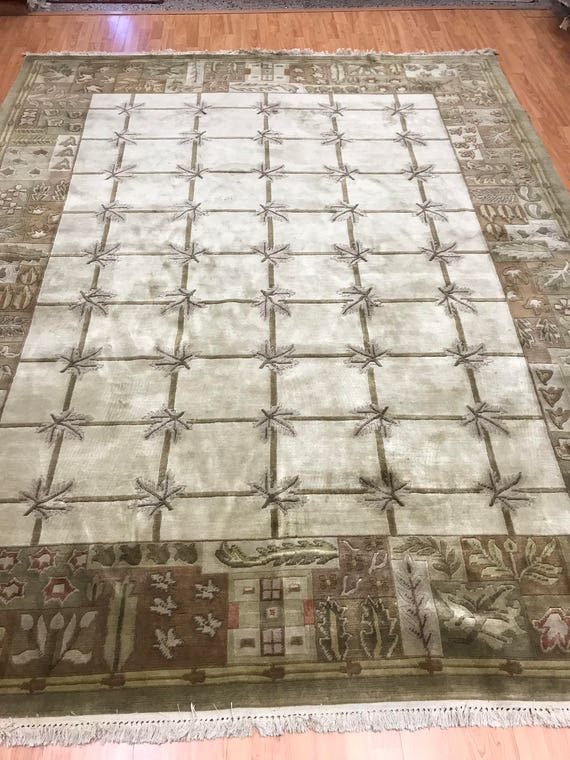 8' x 10' Indian Nepal Oriental Rug - Full Pile - Hand Made - 100% Wool