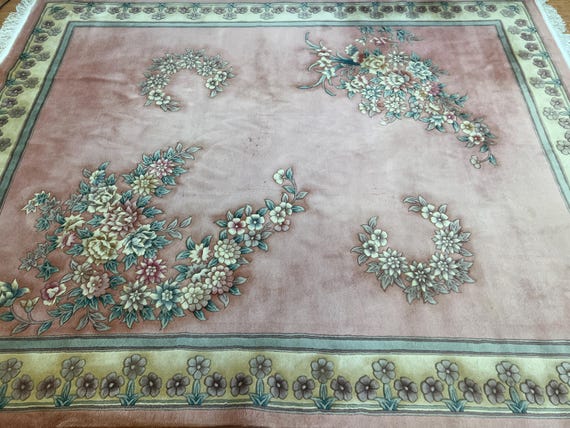 8' x 10' Chinese Art Deco Oriental Rug - Full Pile - Hand Made - 100% Wool