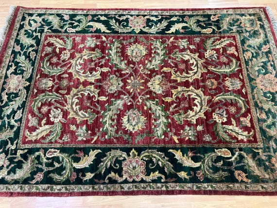 5' x 7’ New Indian Agra Oriental Rug - Hand Made - 100% Wool