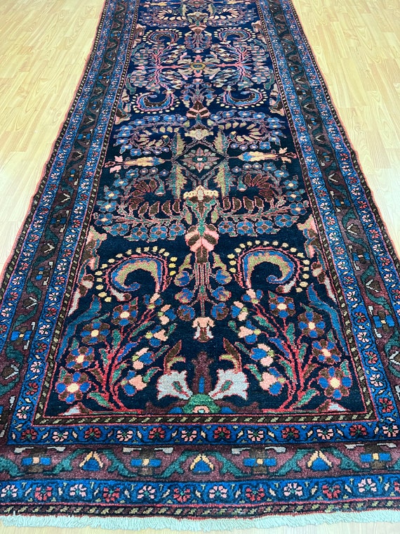 3'8" x 11'6" Turkish Floor Runner Oriental Rug - 1920s - Hand Made - 100% Wool