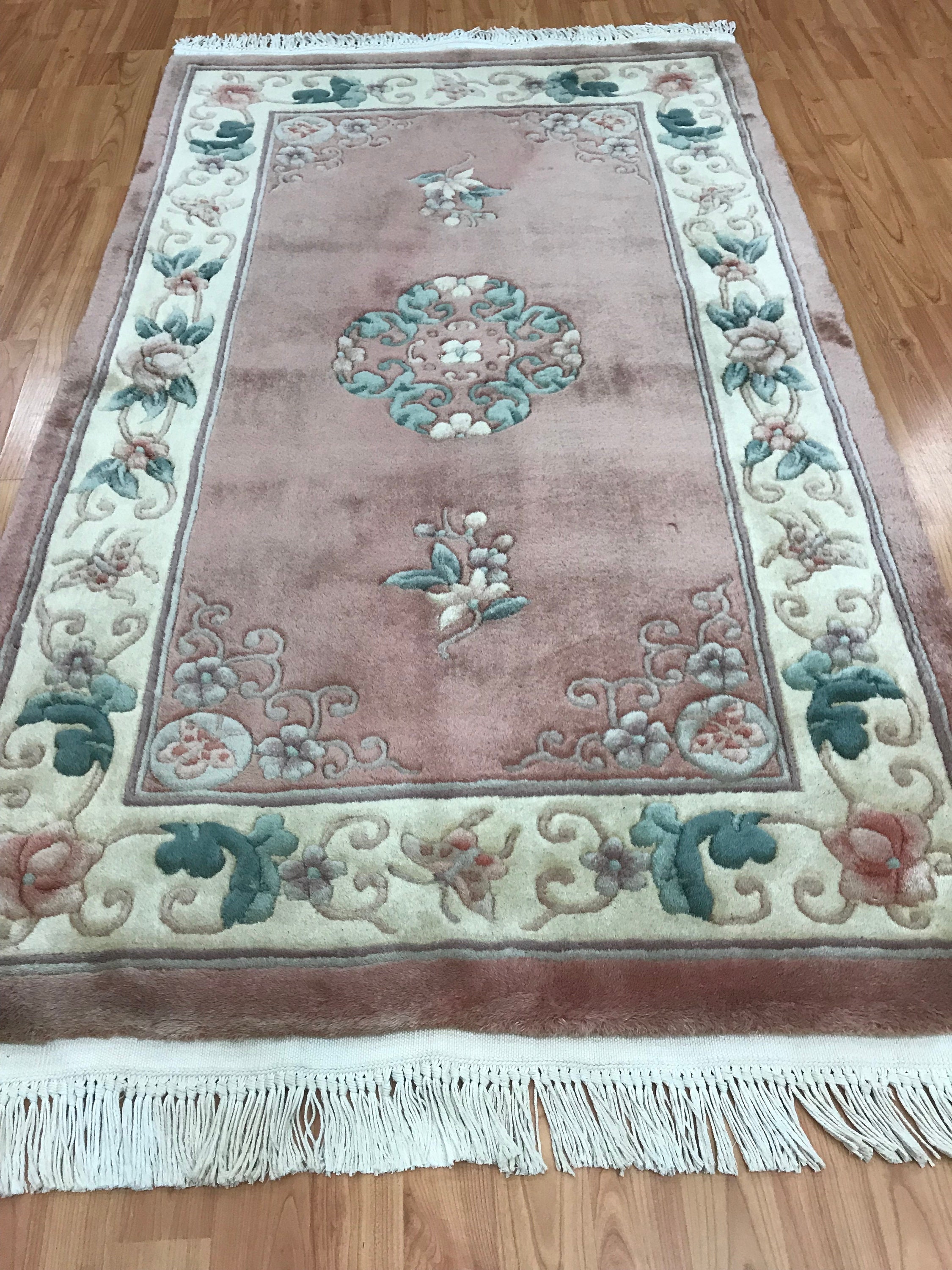 3' x 5' Chinese Aubusson Oriental Rug Full Pile Hand Made 100 Wool