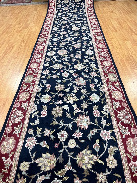 2'6" x 18'3" Sino Chinese Oriental Rug Floor Runner - Hand Made - Wool and Silk