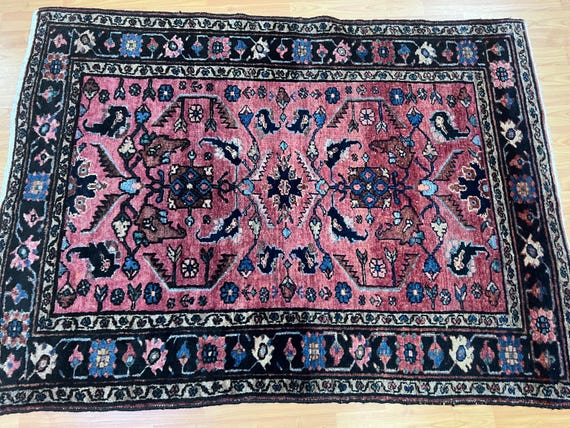 3'6" x 4'8" Antique Turkish Oriental Rug - 1920s - Hand Made - 100% Wool