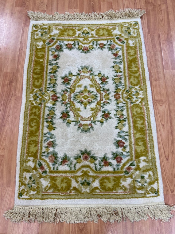 2' x 3' Chinese Aubusson Oriental Rug - Full Pile - Hand Made - 100% Wool