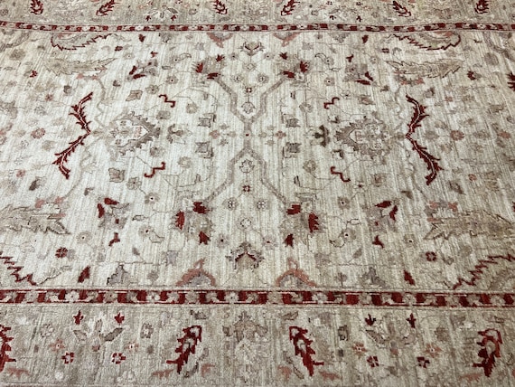 4'10" x 8' New Pakistani Peshawar Oriental Rug - Hand Made - 100% Wool - Veg Dye