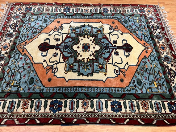 6'5" x 8'5" Turkish Kazak Oriental Rug - Full Pile - Hand Made - 100% Wool