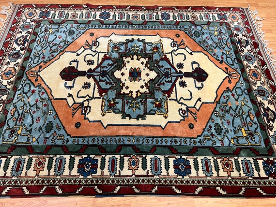 6'5" x 8'5" Turkish Kazak Oriental Rug - Full Pile - Hand Made - 100% Wool