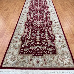 2'7" x 12' Sino Chinese Oriental Rug Floor Runner - Hand Made - Wool and Silk