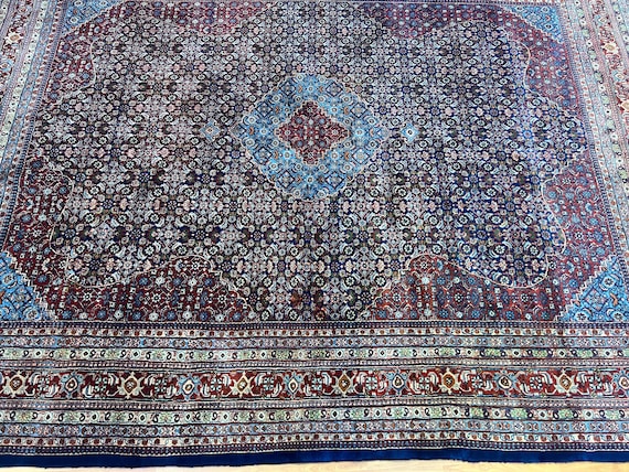 8'9" x 11'9" Indian Herati Oriental Rug - Hand Made - 100% Wool