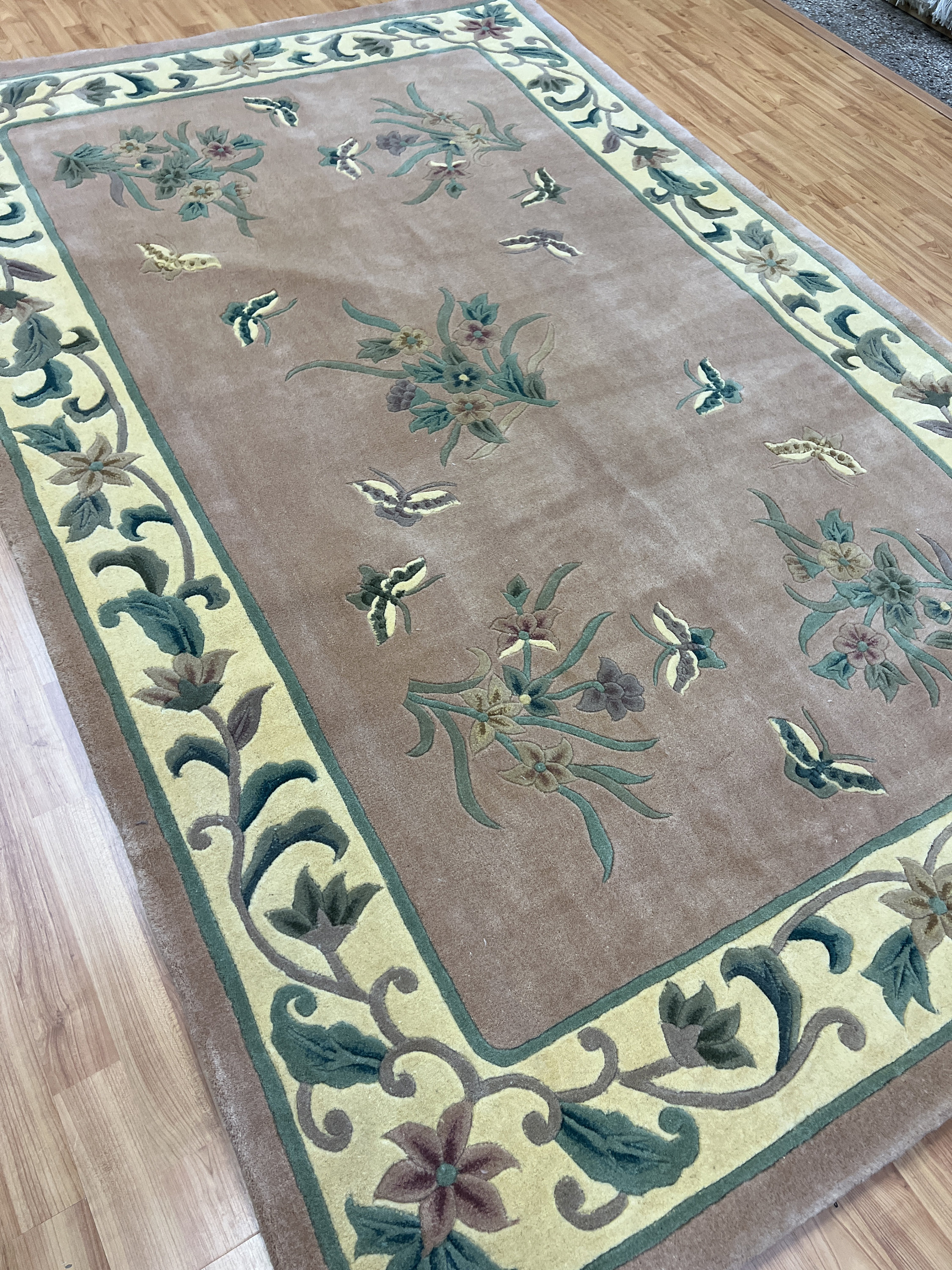 5'2 x 8'2 Chinese Art Deco Oriental Rug Hand Tufted Full Pile 100