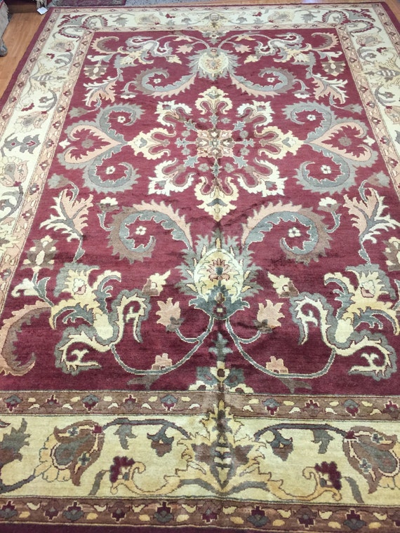 9'3" x 12'10" Pakistani Peshawar Oriental Rug - Hand Made - Vegetable Dye - 100% Wool