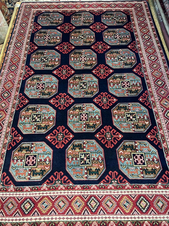 6' x 9’ New Indian Panel Design Oriental Rug - Hand Made - 100% Wool