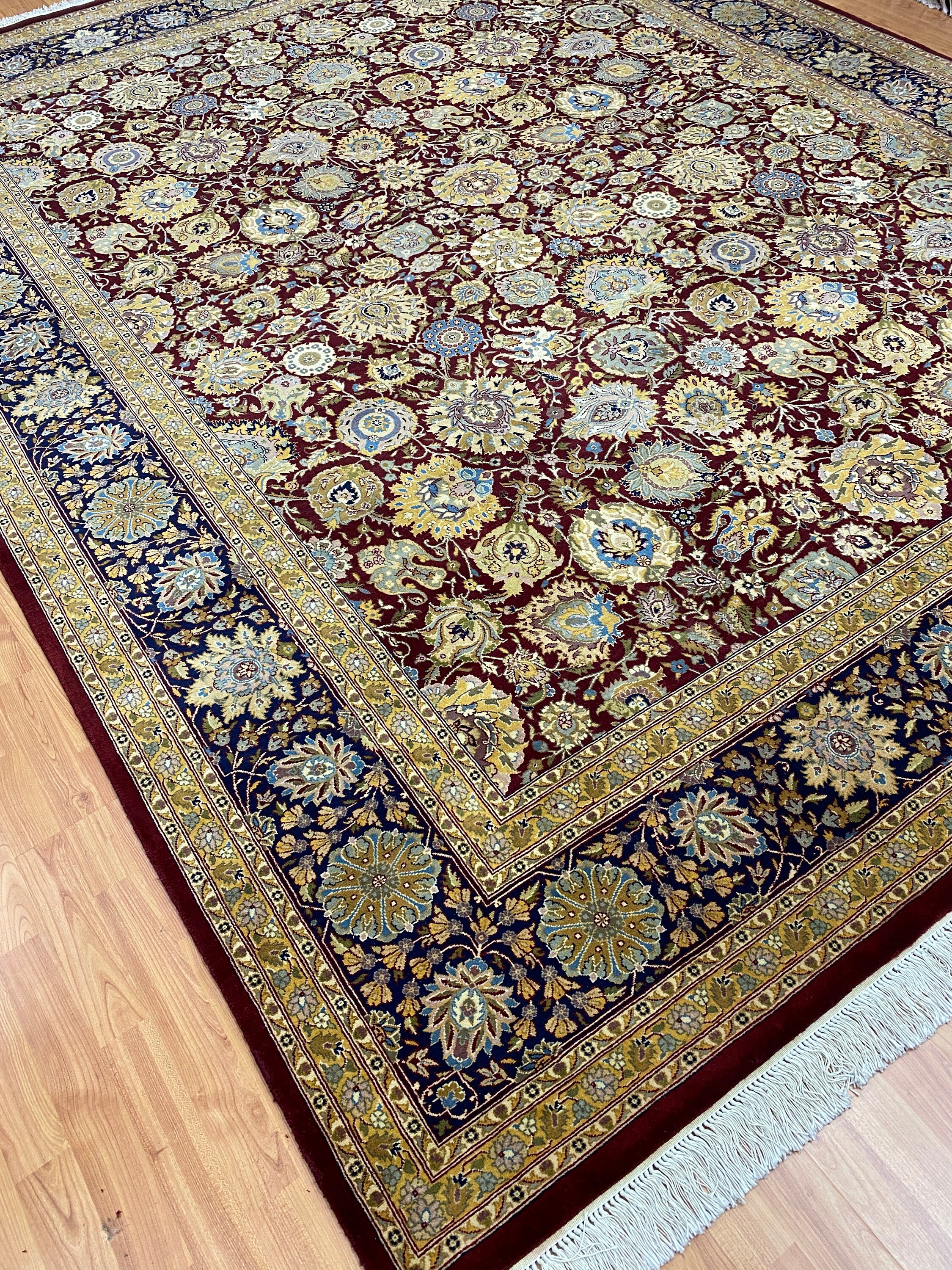 8' x 10'3 Pakistani Tabriz Oriental Rug 350 KPSI Hand Made 100 Wool