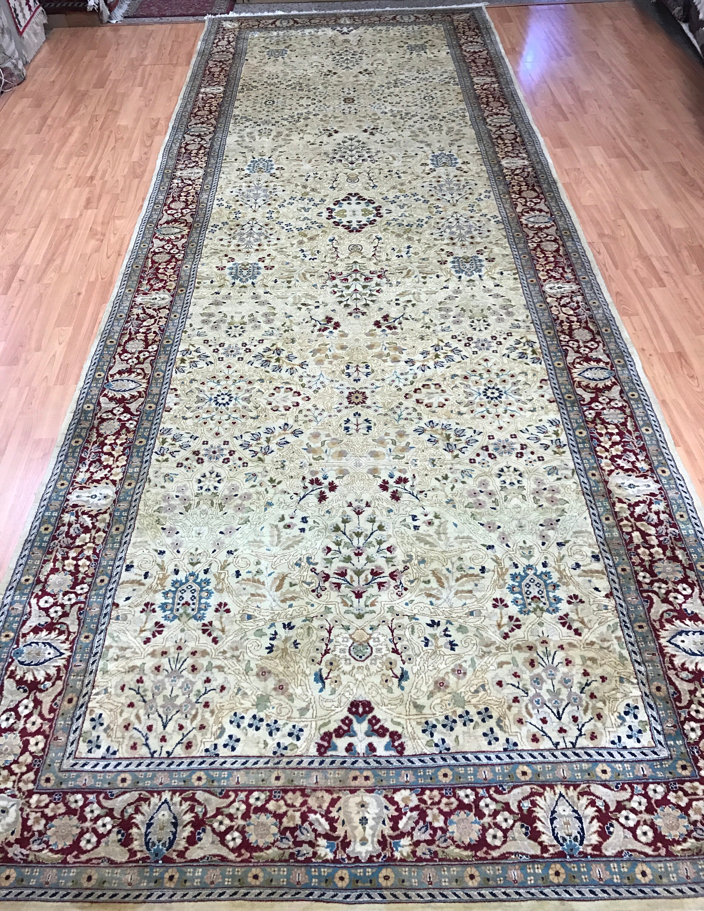 5'1 x 14'6 Pakistani Kashan Oriental Rug Gallery Size Hand Made