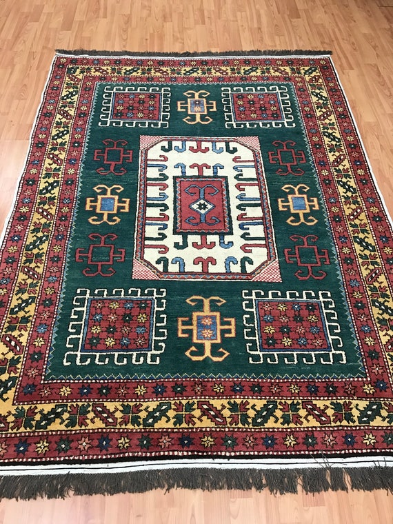 4'8" x 6'3" Afghan Karghai Oriental Rug - Hand Made - 100% Wool