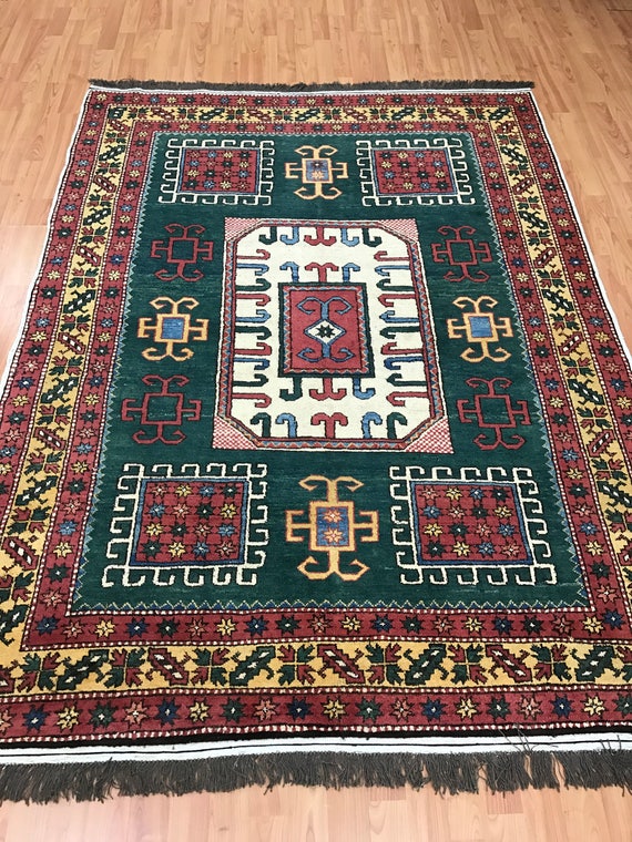 4'8" x 6'3" Afghan Karghai Oriental Rug - Hand Made - 100% Wool