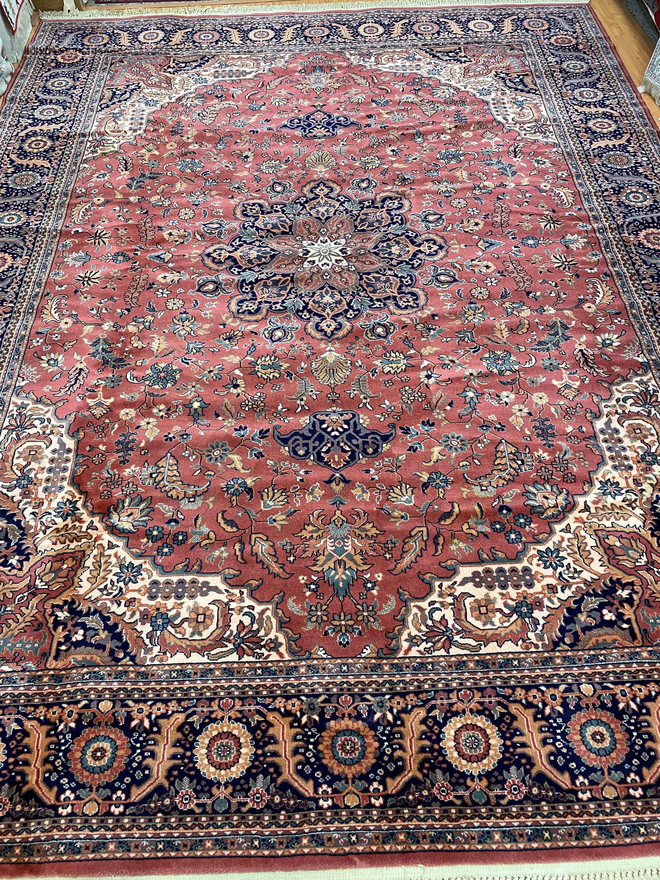 10' x 13' Belgian Heriz Oriental Rug - Full Pile - Hand Made - 100% Wool