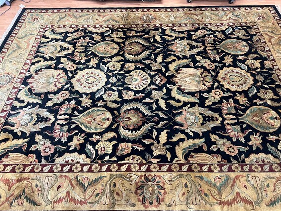 9' x 12' Indian Jaipur Oriental Rug - Full Pile - Hand Made - 100% Wool