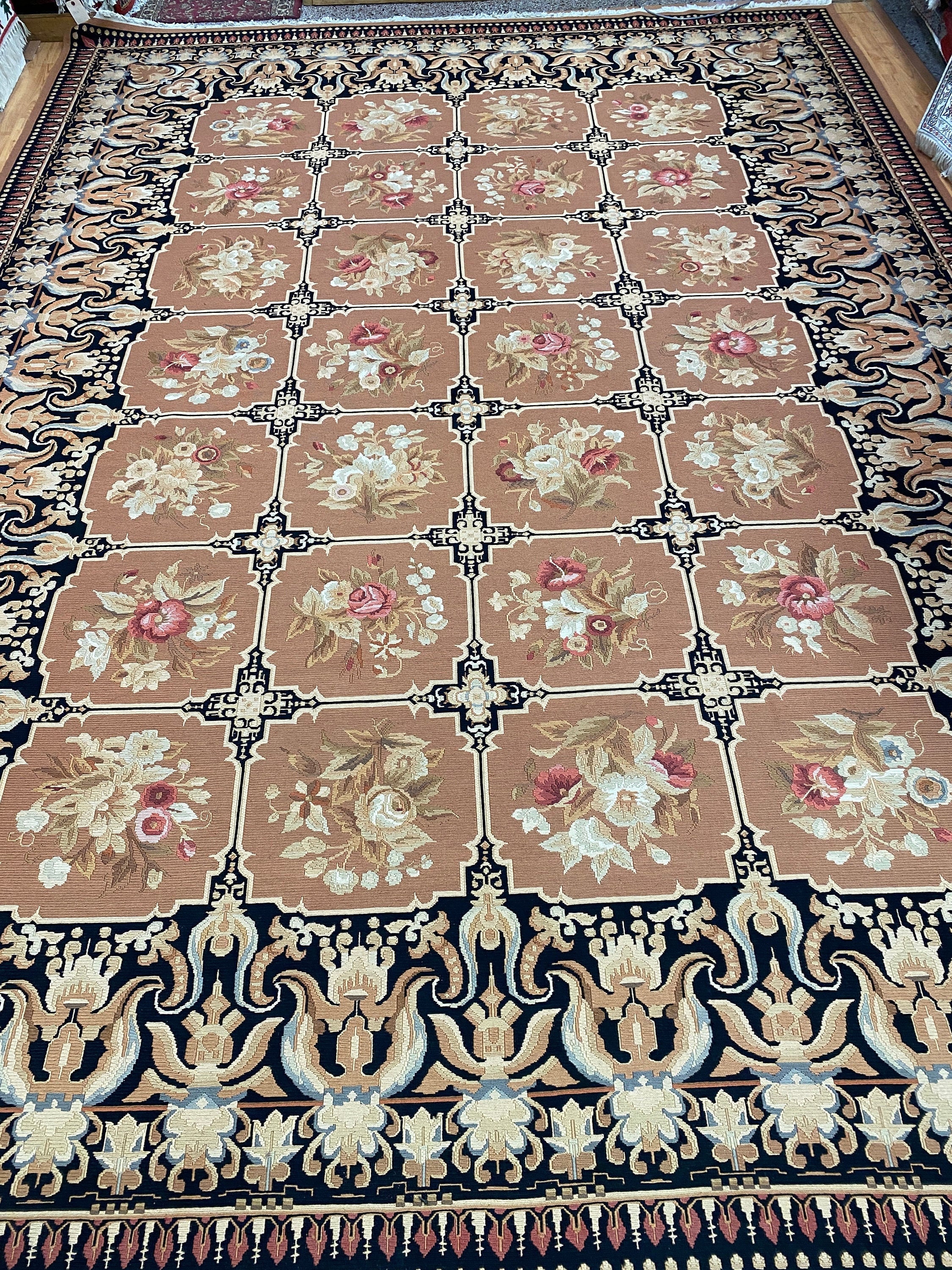 9'7 x 13'3 New Chinese Stitch Work Oriental Rug Hand Made 100 Wool