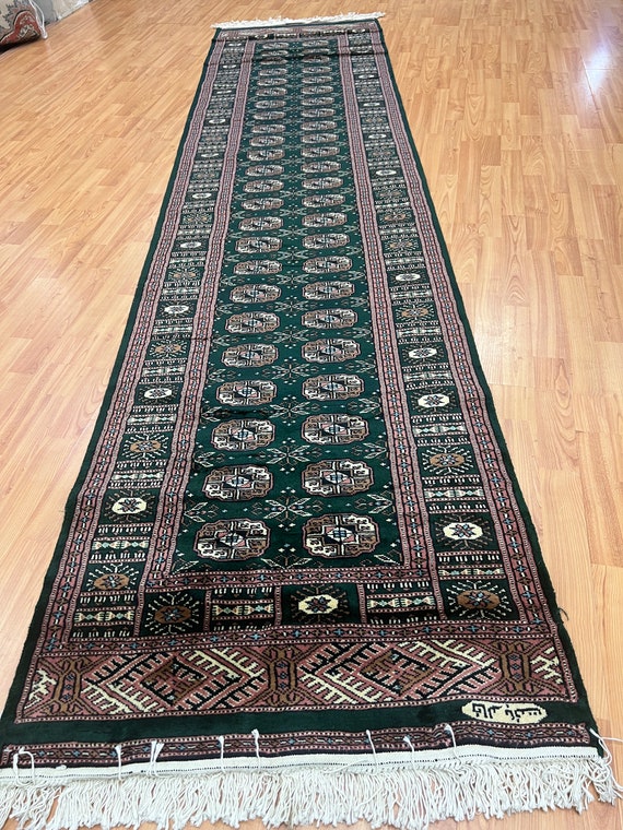 2'7" x 10'9" New Pakistani Bokhara Floor Runner Oriental Rug - Hand Made - 100% Wool