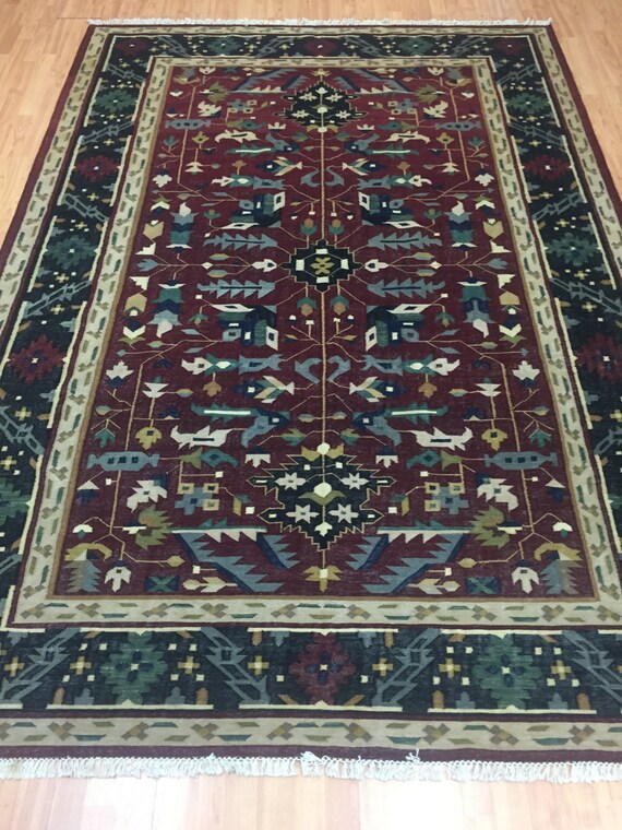 6'3" x 9' Turkish Kilim (Kelim) Oriental Rug - Hand Made - 100% Wool