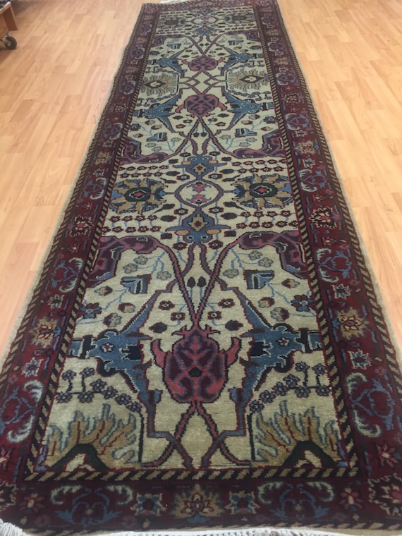 2'9" x 9'9" New Indian Morsh Floor Runner Oriental Rug - Hand Made - 100% Wool