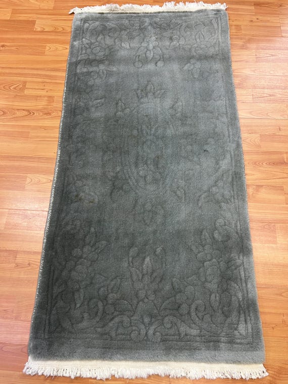 2' x 4' Chinese Art Deco Oriental Rug - Hand Made - 100% Wool