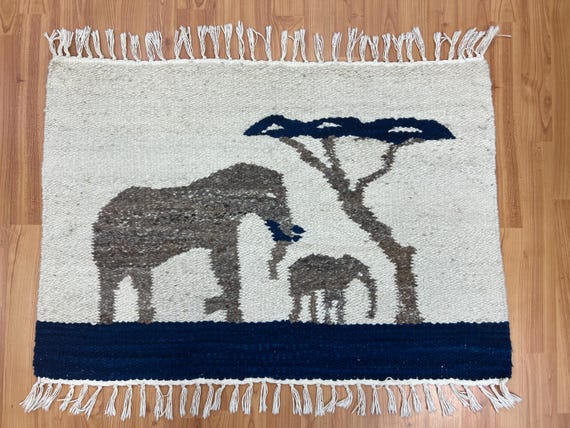 2' x 3' Native American Navajo Flat Weave Oriental Rug - Kilim - Hand Made