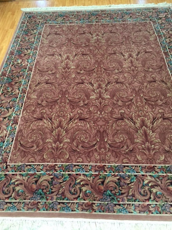 8' x 10' Chinese French Design Oriental Rug - Very Fine - Wool & Silk - Hand Made