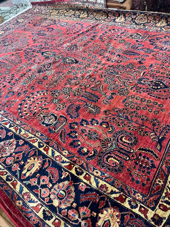 10'1" x 13'10" Antique Turkish Oriental Rug - 1920s - Hand Made - 100% Wool