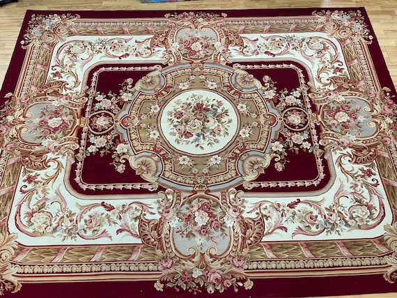 7'10" x 1031" Chinese Aubusson Oriental Rug - Flat Weave - Hand Made - 100% Wool