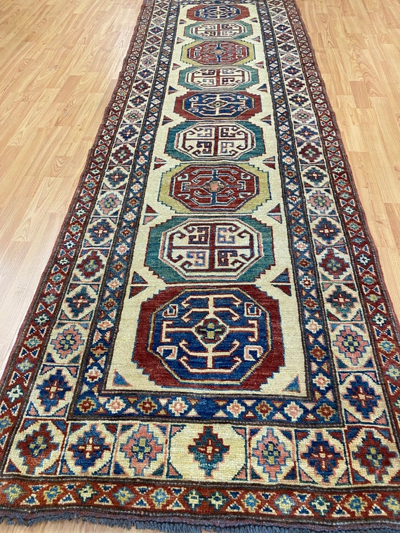 2'8" x 8'6" New Pakistani Kazak Floor Runner Oriental Rug - Hand Made - 100% Wool