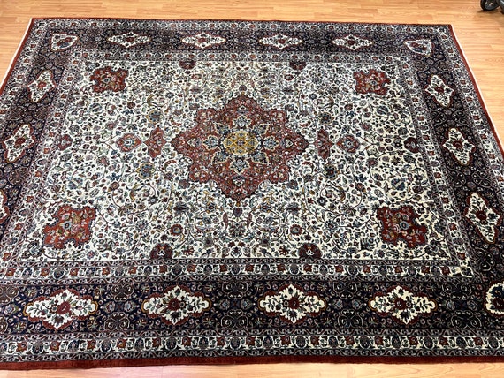 7' x 9'1" Pakistani Tabriz Oriental Rug - Full Pile - Hand Made - 100% Wool