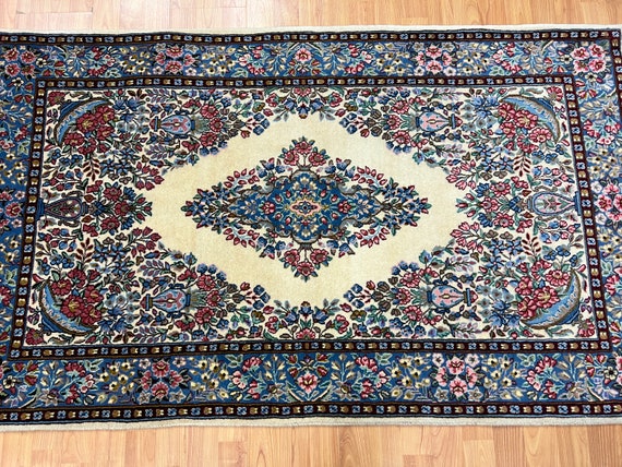 3' x 5' New Indian Floral Oriental Rug - Hand Made - 100% Wool